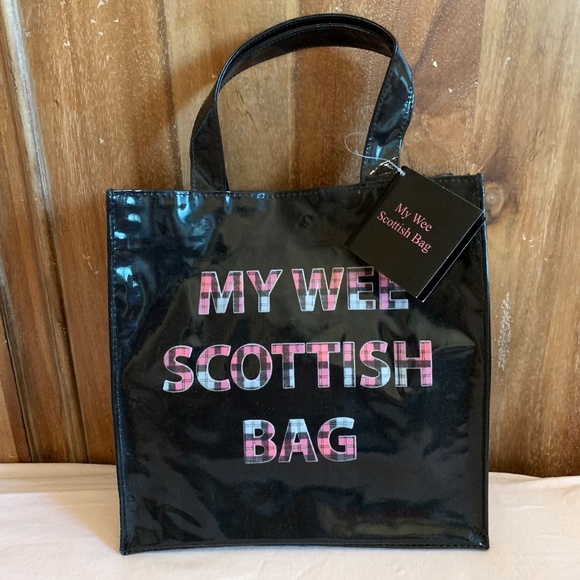 Black Tote Bag : My Wee Scottish Bag - Picture 1 of 9